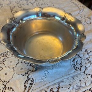 Rogers vintage #4468-two anchor hallmark footed dish